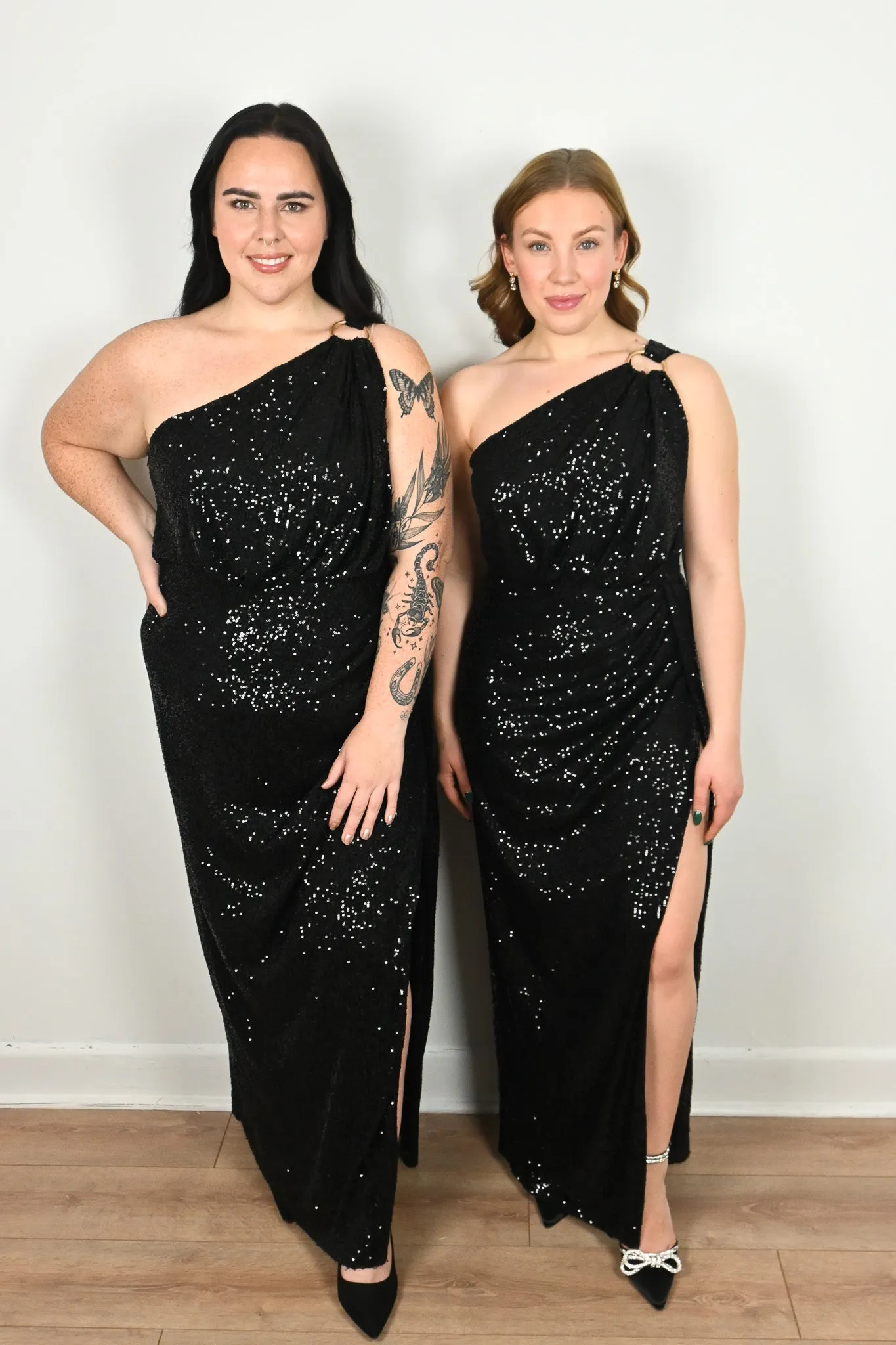 One Shoulder Sequin Dress (S-2X) sold by Valencia Boutique product image thumbnail 5