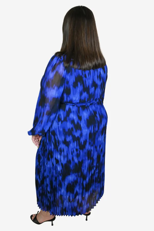 Pleated Print Midi Dress (2-22) sold by Valencia Boutique product image thumbnail 4