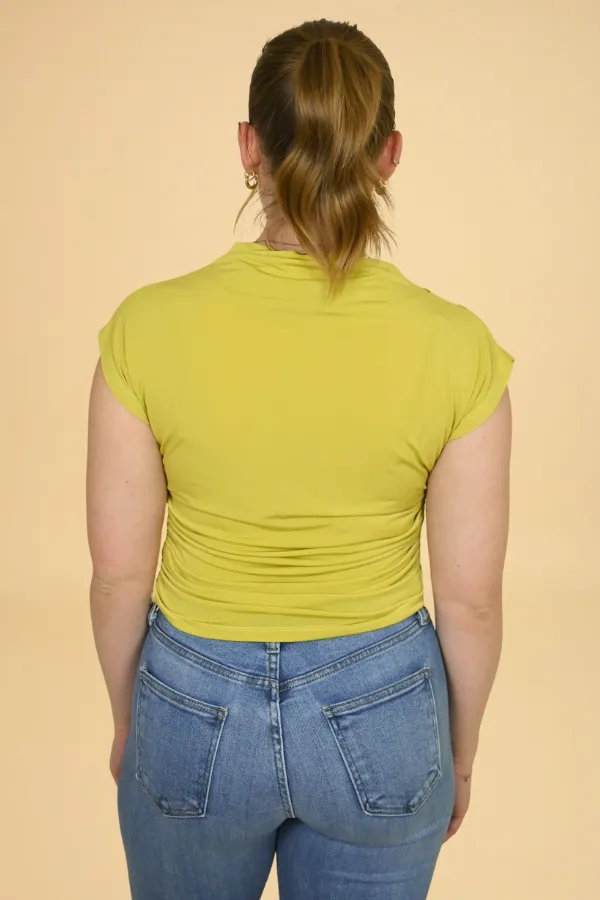 Ruched Cap Sleeve Top (S-3X) sold by Valencia Boutique product image thumbnail 2