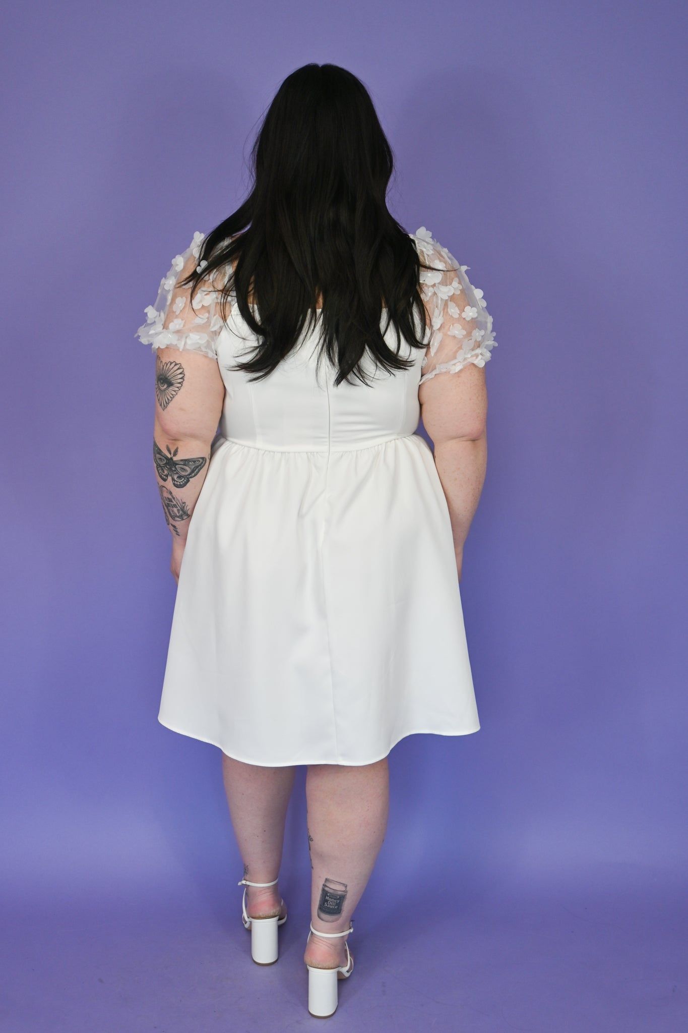 Floral Applique Mini Dress (S-3X) sold by Valencia Boutique product image thumbnail 4