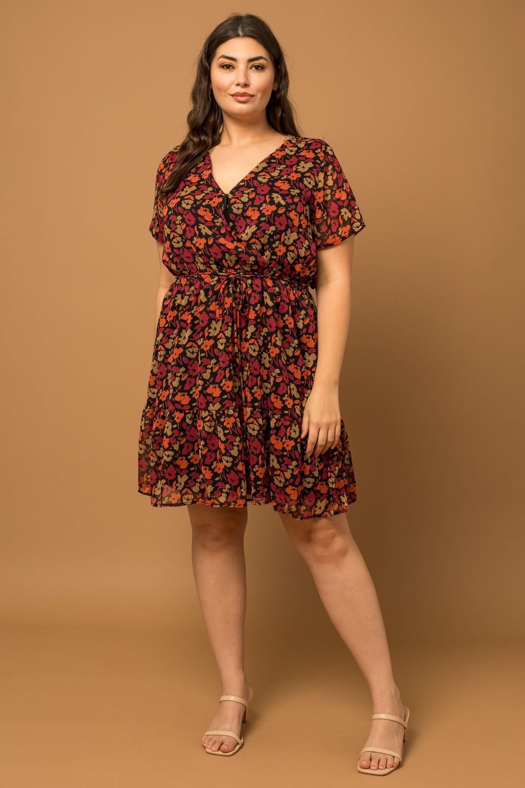 CURVE Floral Wrap Dress sold by Valencia Boutique product image thumbnail 6