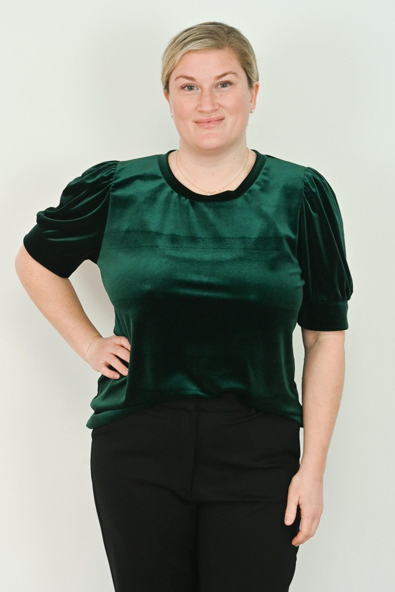 CURVE Velvet Top sold by Valencia Boutique