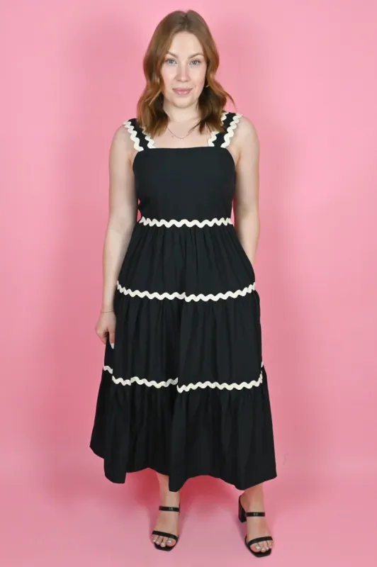 Ric Rac Maxi Dress (S-2X) sold by Valencia Boutique