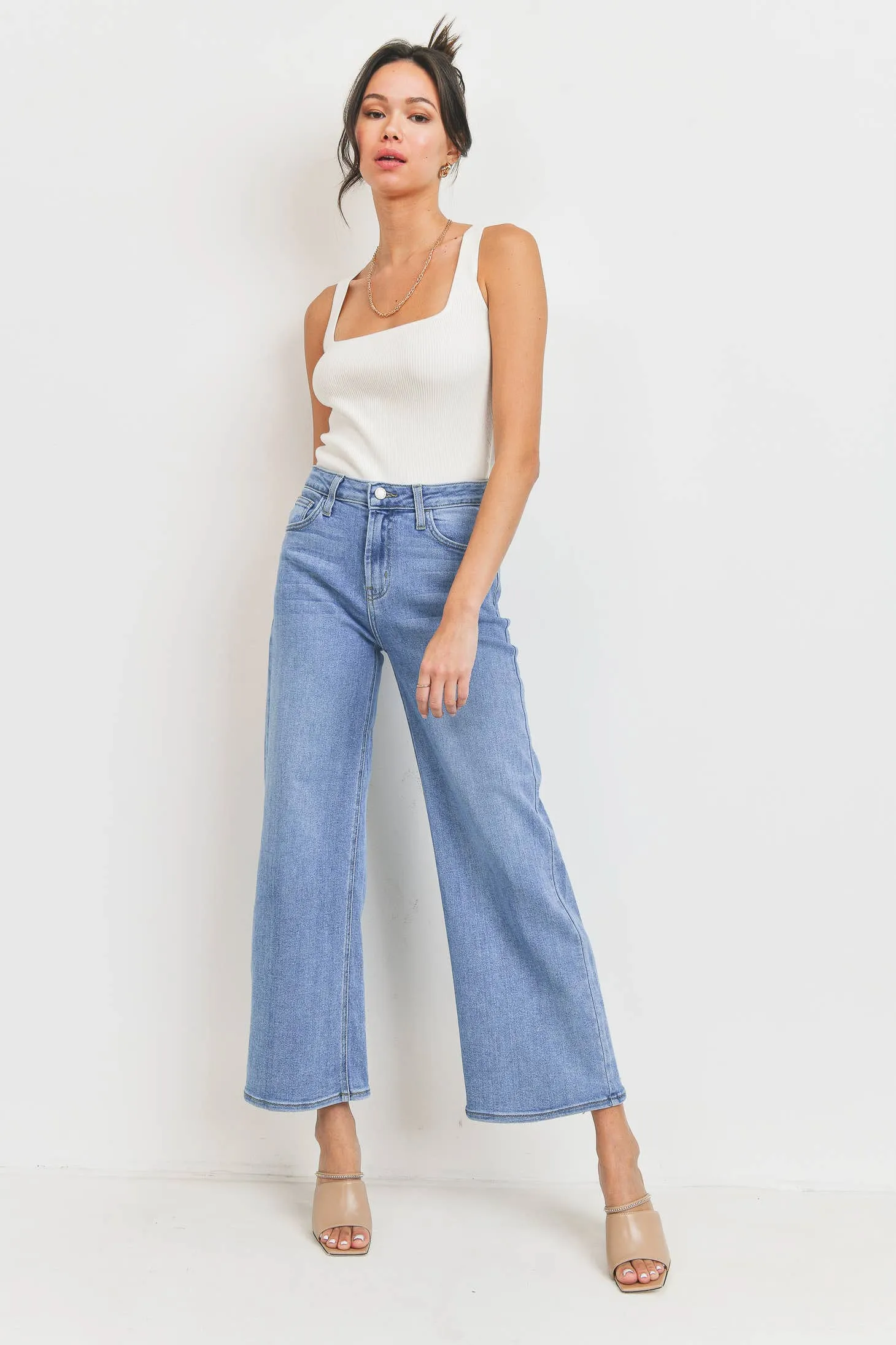 Julia Wide Leg Jean sold by Valencia Boutique
