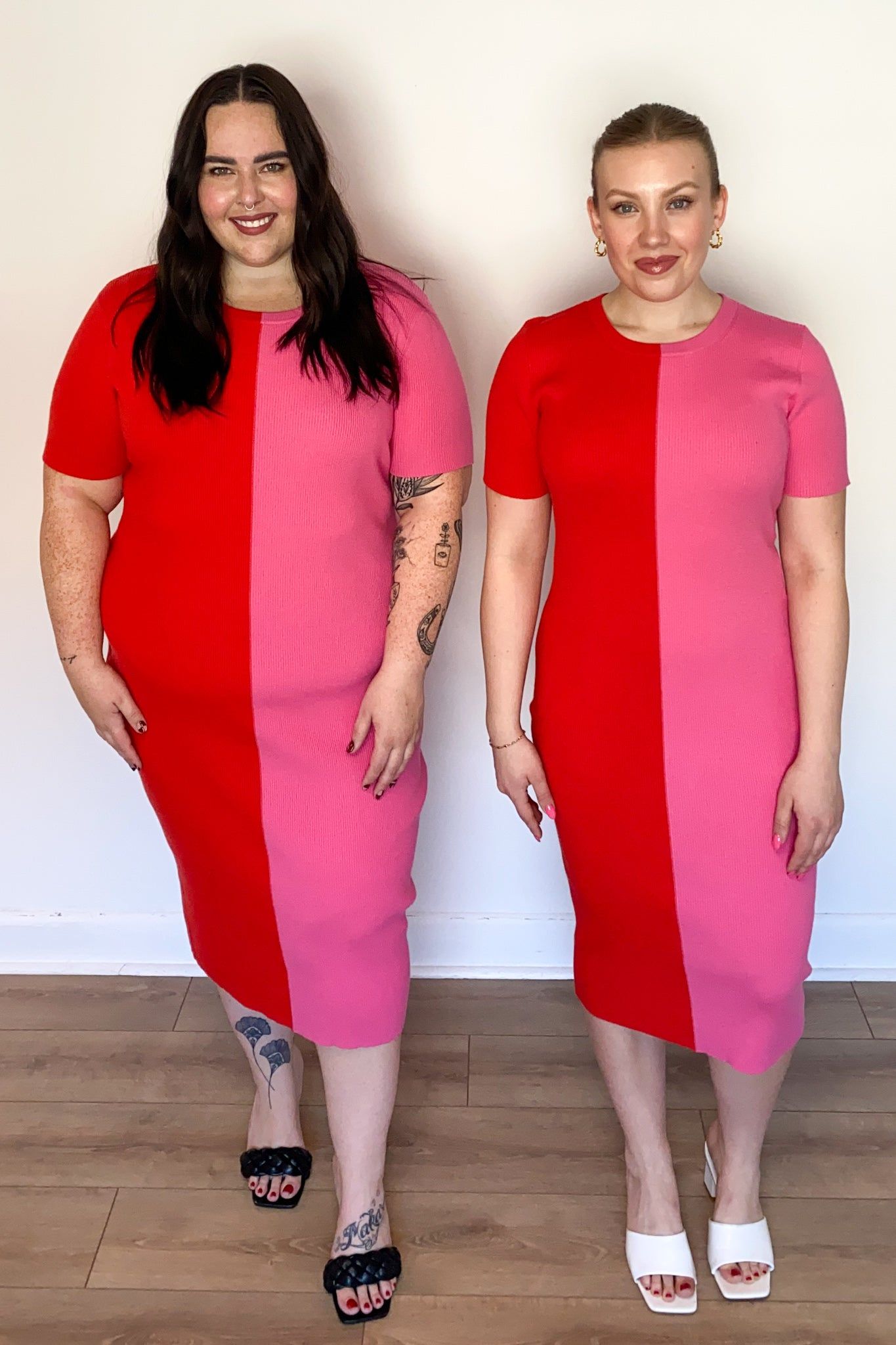 Colorblock Midi Dress (S-3X) sold by Valencia Boutique