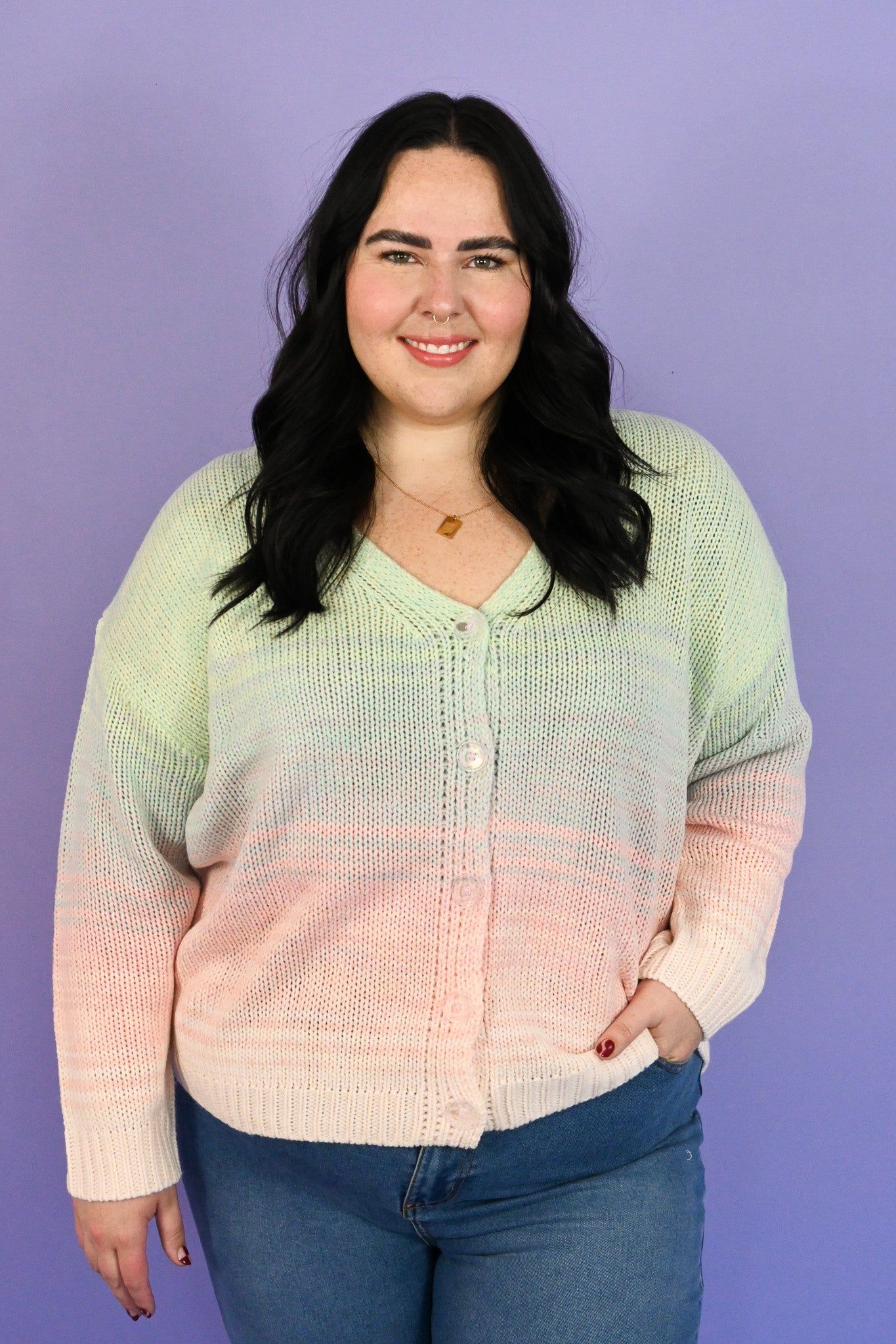 CURVE Ombre Cardigan sold by Valencia Boutique product image thumbnail 2