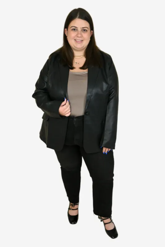 CURVE Faux Leather Jacket sold by Valencia Boutique