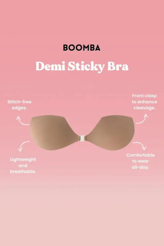 BOOMBA Demi Cup Sticky Bra sold by Valencia Boutique