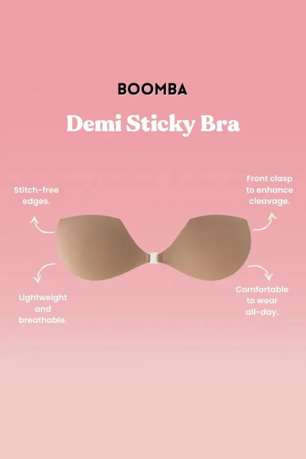 BOOMBA Demi Cup Sticky Bra sold by Valencia Boutique