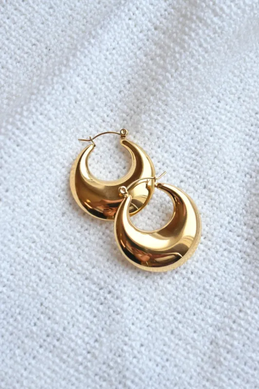 Chunky Hollow Hoops sold by Valencia Boutique
