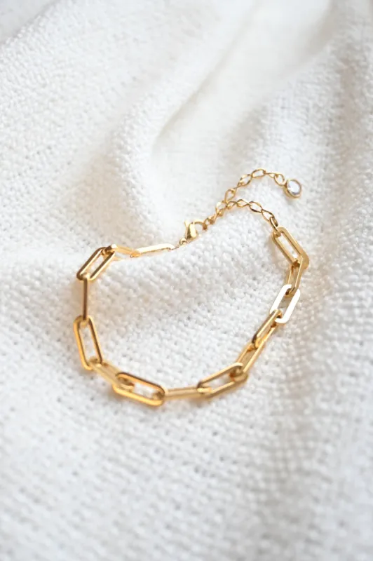 Paperclip Diamond Bracelet sold by Valencia Boutique