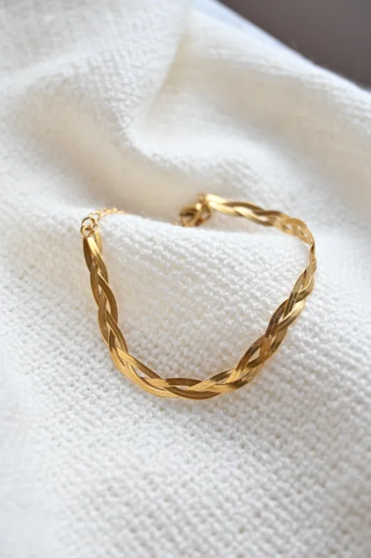 Braided Snake Chain Bracelet sold by Valencia Boutique