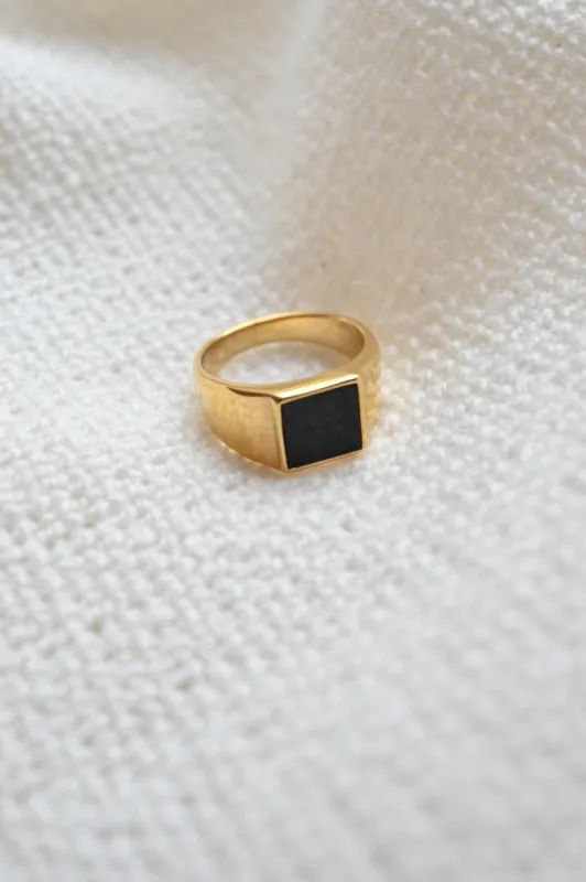 Blackstone Square Ring sold by Valencia Boutique