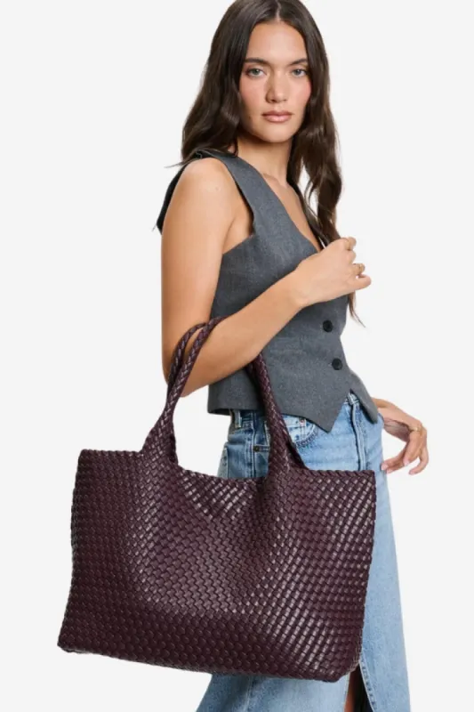 Solana Woven Handbag sold by Valencia Boutique