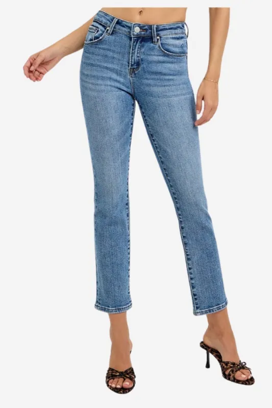 Kylie Slim Straight Jeans (0-3X) sold by Valencia Boutique