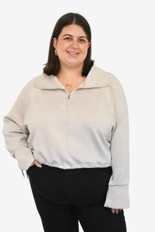 Half Zip Adjustable Knit Top (S-3X) sold by Valencia Boutique