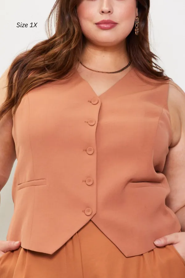CURVE Suit Vest sold by Valencia Boutique product image thumbnail 2