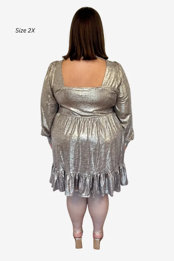 CURVE Champagne Mini Dress sold by Valencia Boutique product image thumbnail 4
