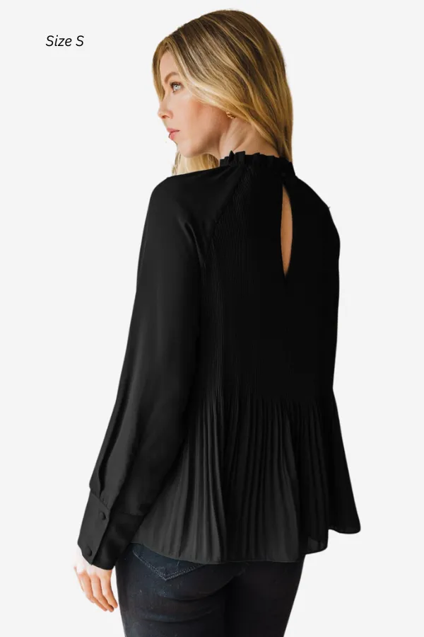 Pleated Blouse (S-3X) sold by Valencia Boutique product image thumbnail 3