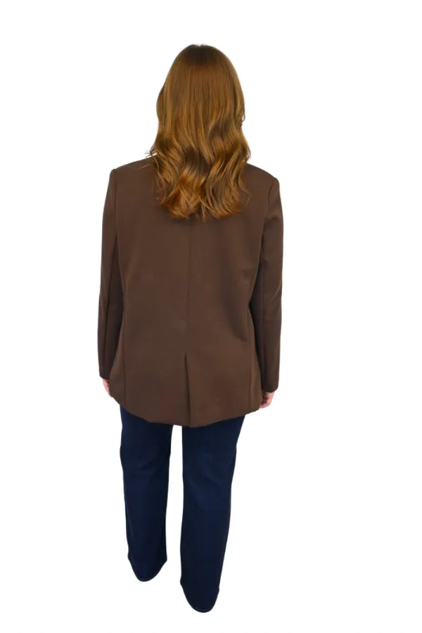 Chocolate Oversized Blazer sold by Valencia Boutique product image thumbnail 3