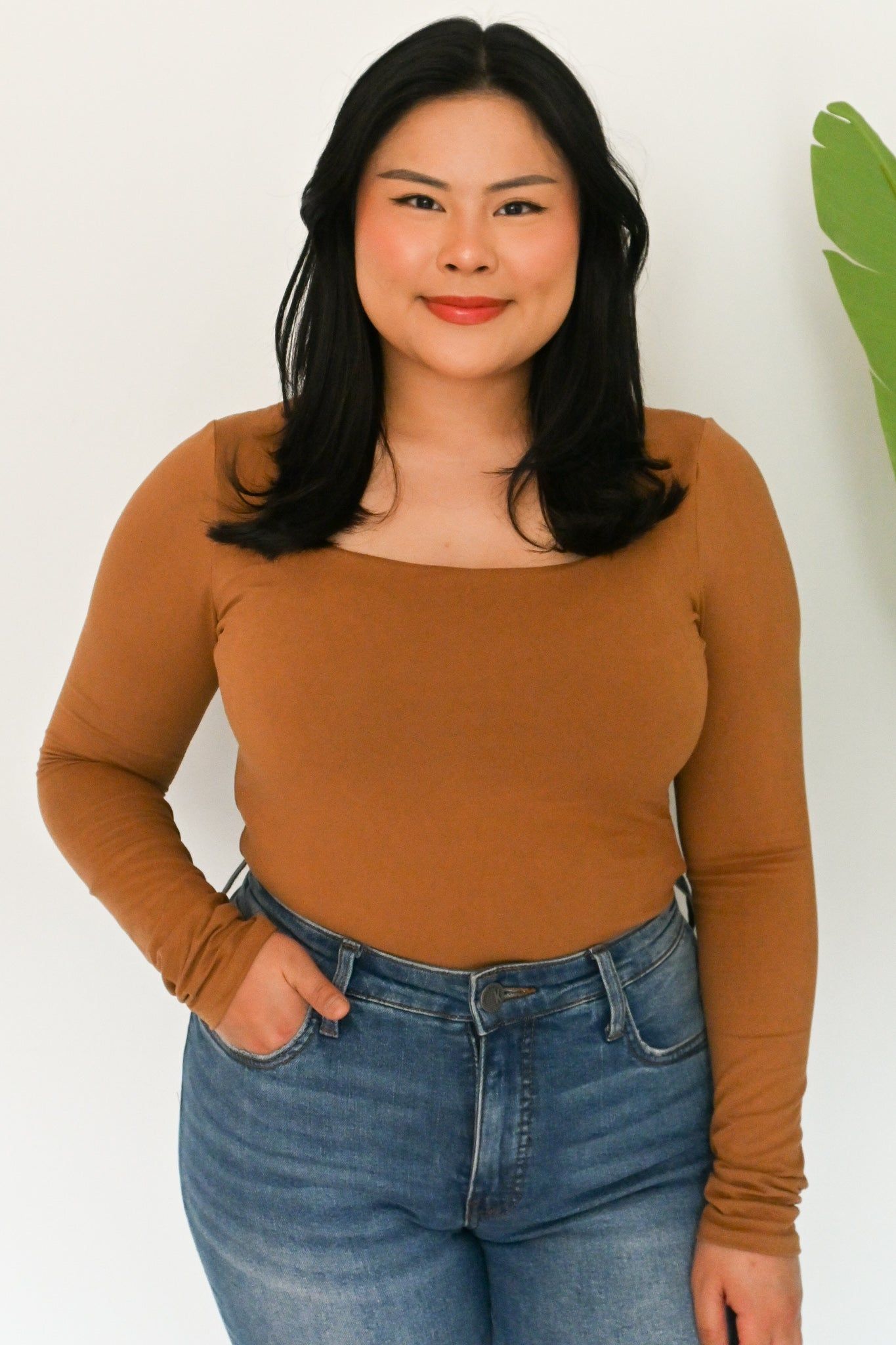 Square Neck Bodysuit sold by Valencia Boutique