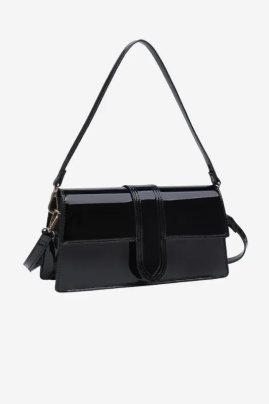 Violet Patent Handbag sold by Valencia Boutique