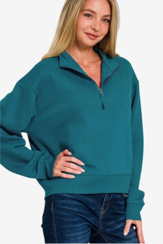 Half Zip Sweatshirt sold by Valencia Boutique