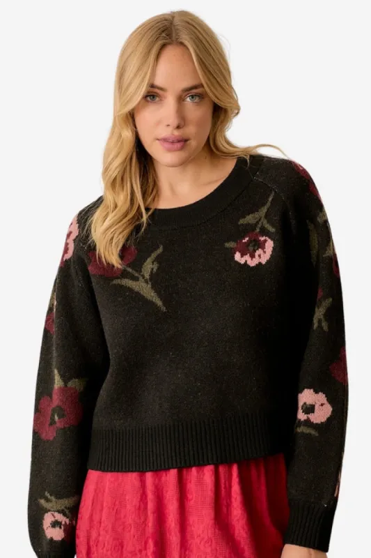 Floral Pullover Sweater sold by Valencia Boutique