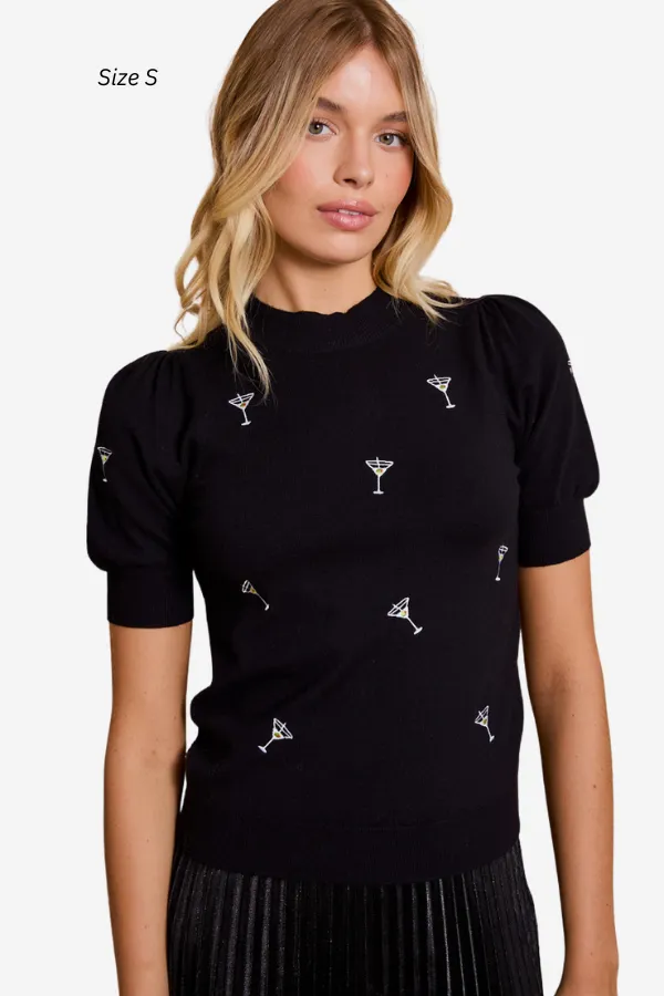 Martini SS Sweater (S-3X) sold by Valencia Boutique product image thumbnail 2