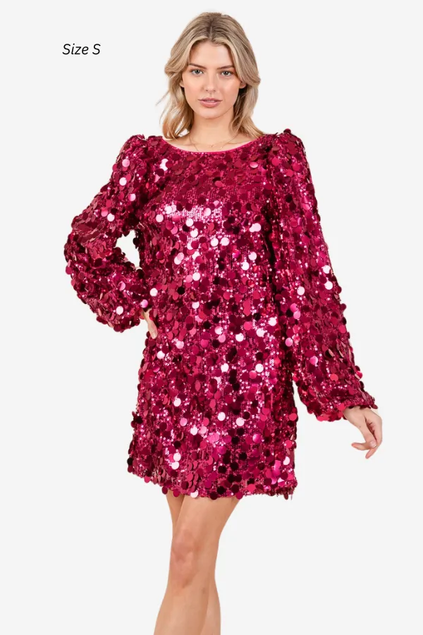Sequin Mini Dress (S-3X) sold by Valencia Boutique product image thumbnail 3