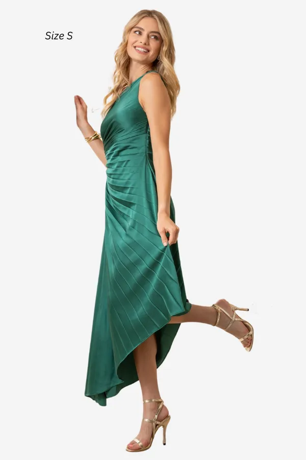One Shoulder Pleated Dress sold by Valencia Boutique product image thumbnail 4