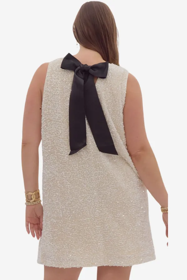 Sequin Shift Dress (S-2X) sold by Valencia Boutique product image thumbnail 3