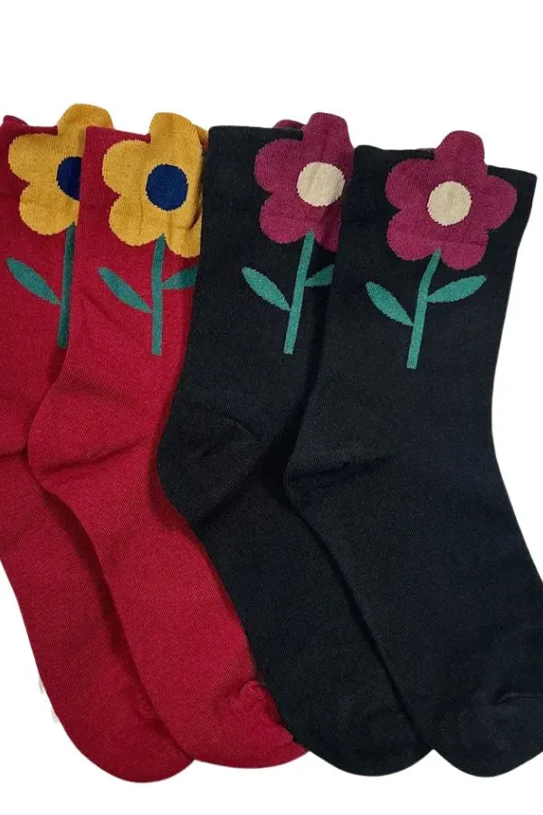 Flower Socks (2 Colours) sold by Valencia Boutique