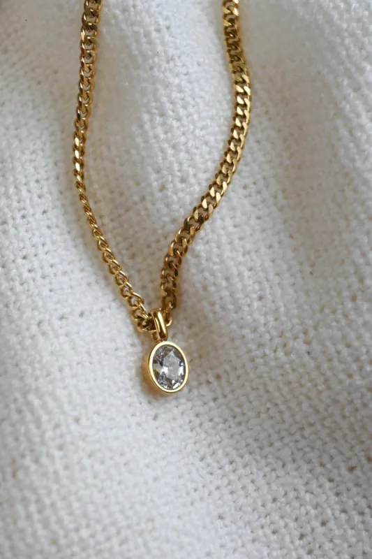 Circonia Pendant Necklace sold by Valencia Boutique