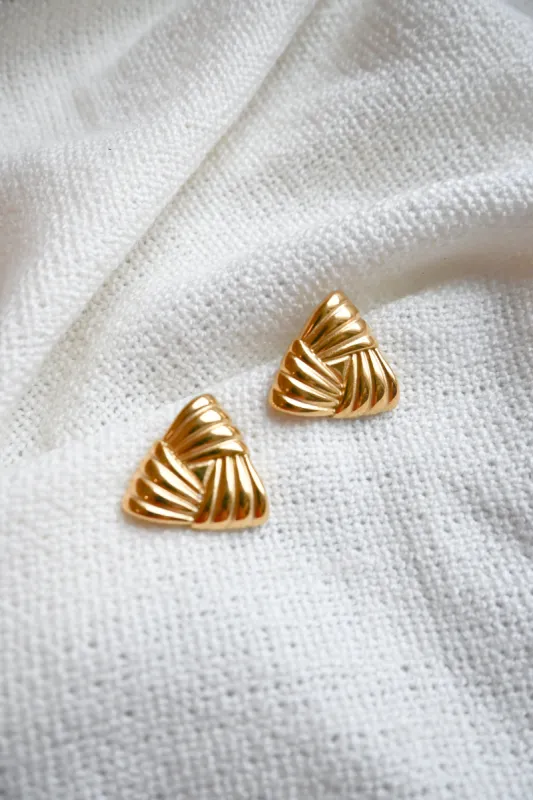 Triangle Textured Studs sold by Valencia Boutique