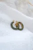 Emerald Crystal Hoops sold by Valencia Boutique