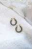 Emerald Crystal Hoops sold by Valencia Boutique