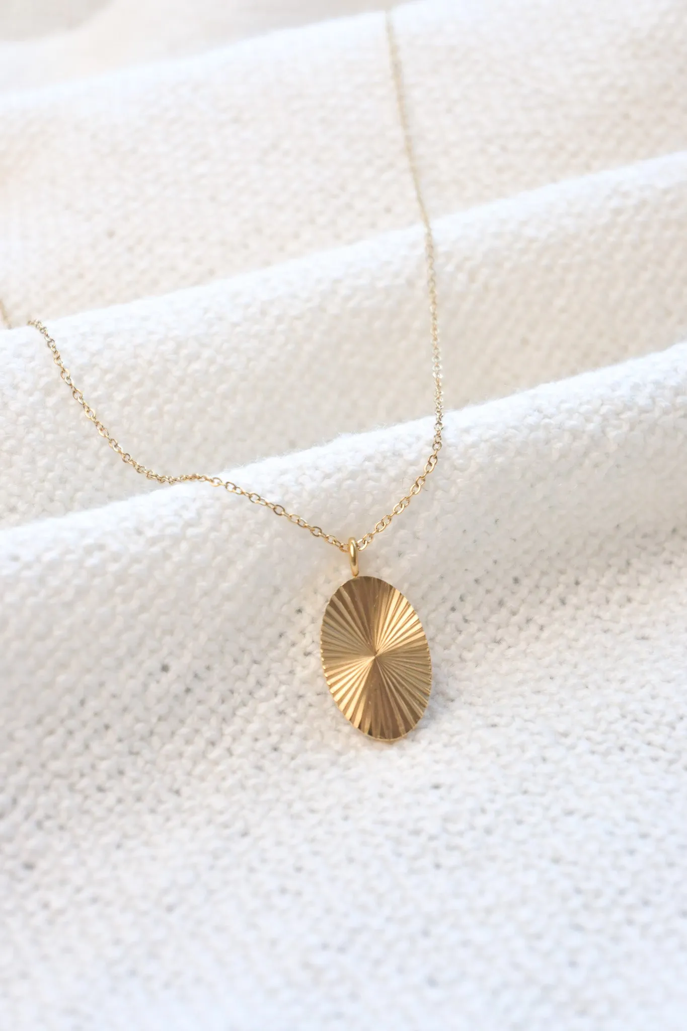 Sunburst Oval Necklace sold by Valencia Boutique