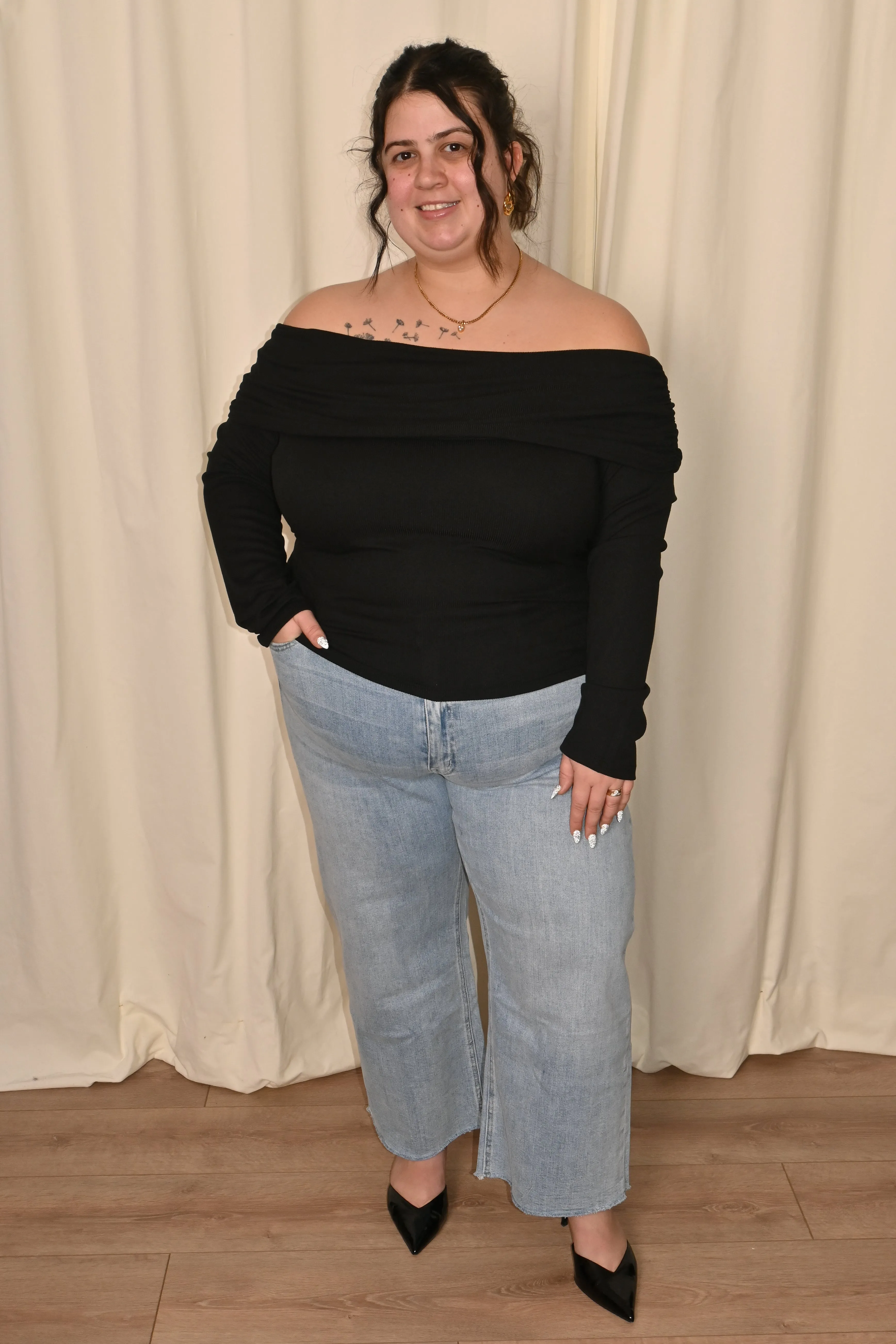 Off The Shoulder Knit Top (S-3X) sold by Valencia Boutique product image thumbnail 2