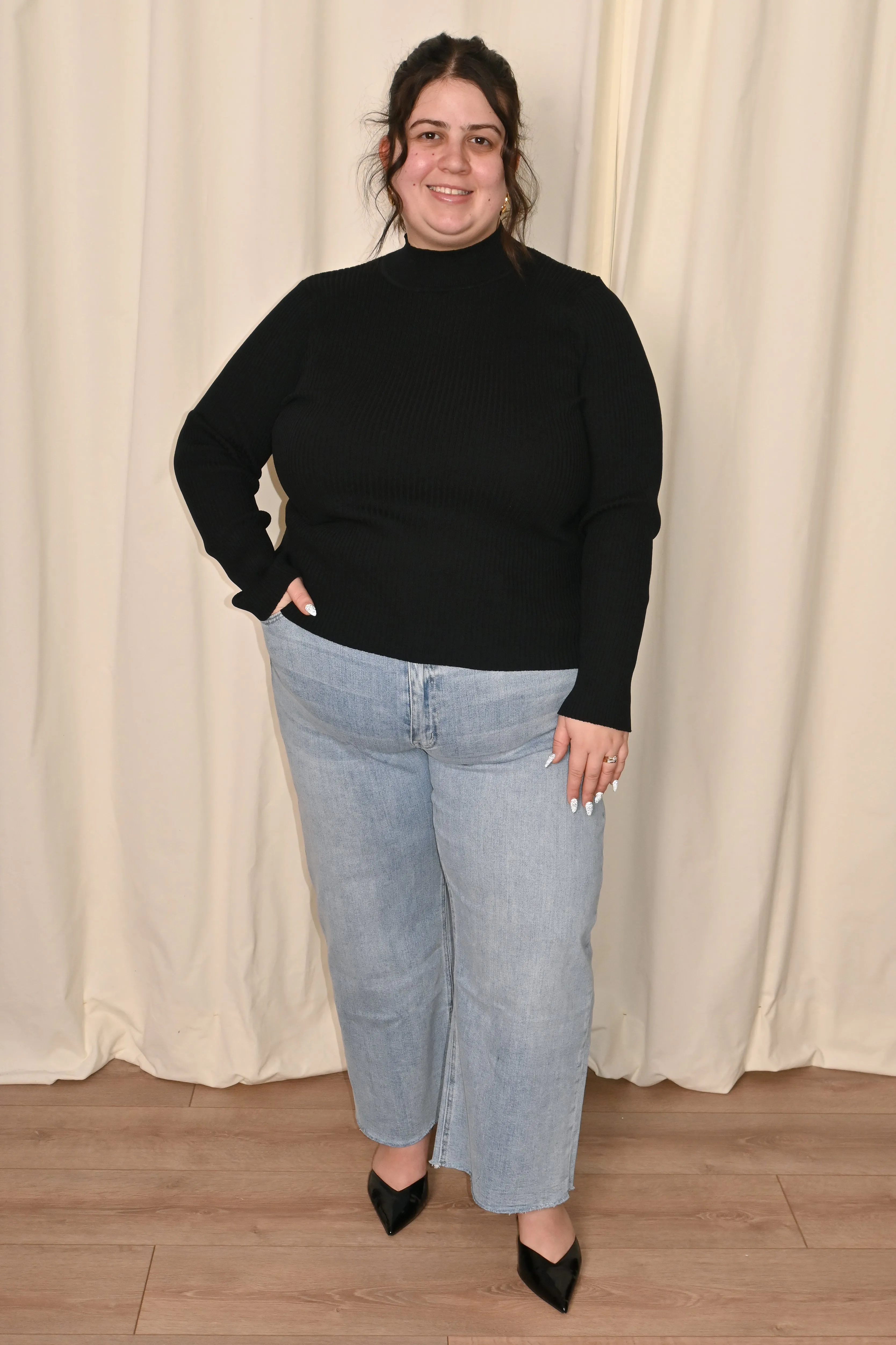 Ribbed Knit LS Top (S-3X) sold by Valencia Boutique