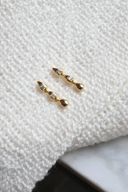 Teardrop Zirconia Earring sold by Valencia Boutique