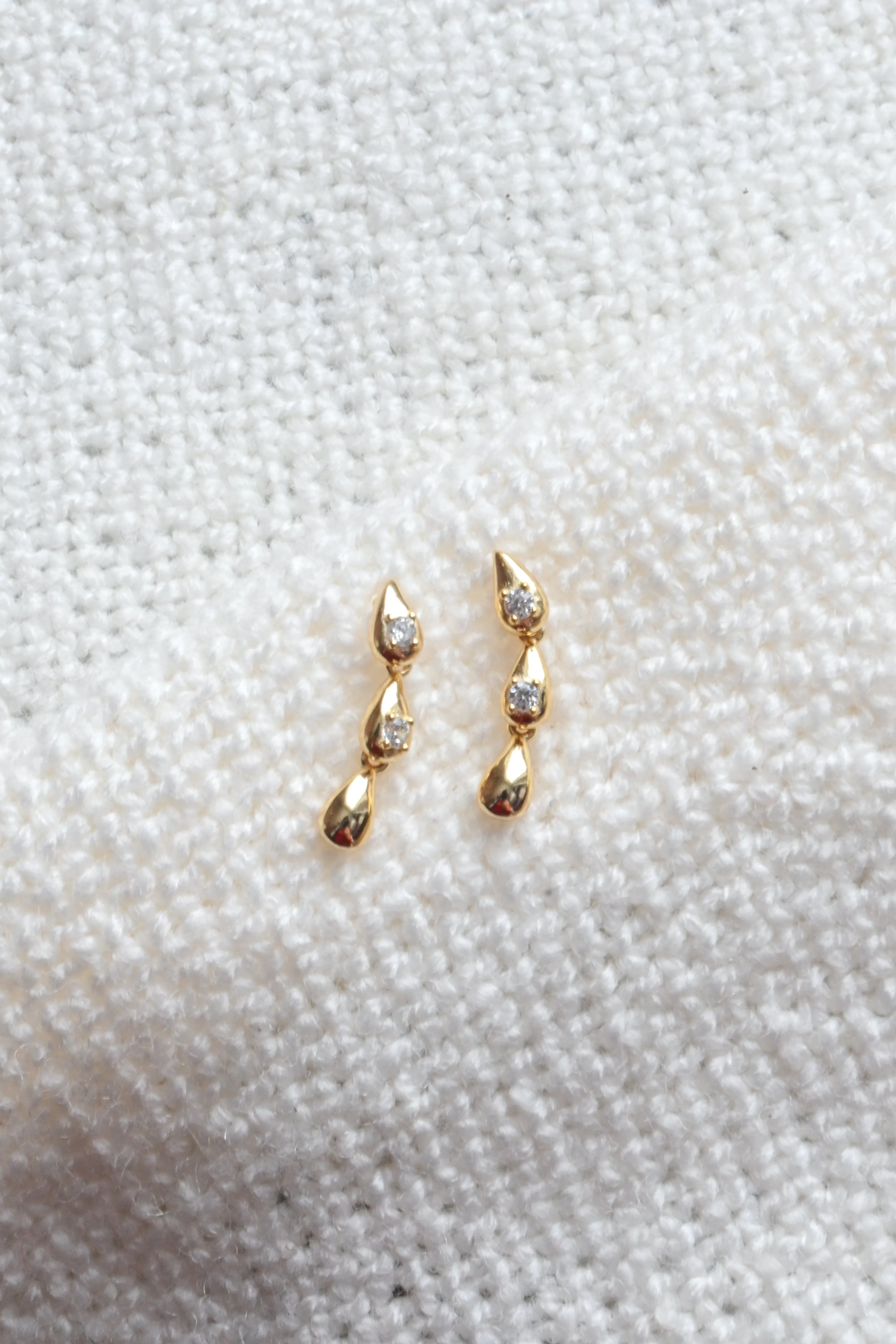 Teardrop Zirconia Earring sold by Valencia Boutique product image thumbnail 3