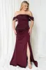 CURVE Draped Bodice Gown with Slit sold by Valencia Boutique