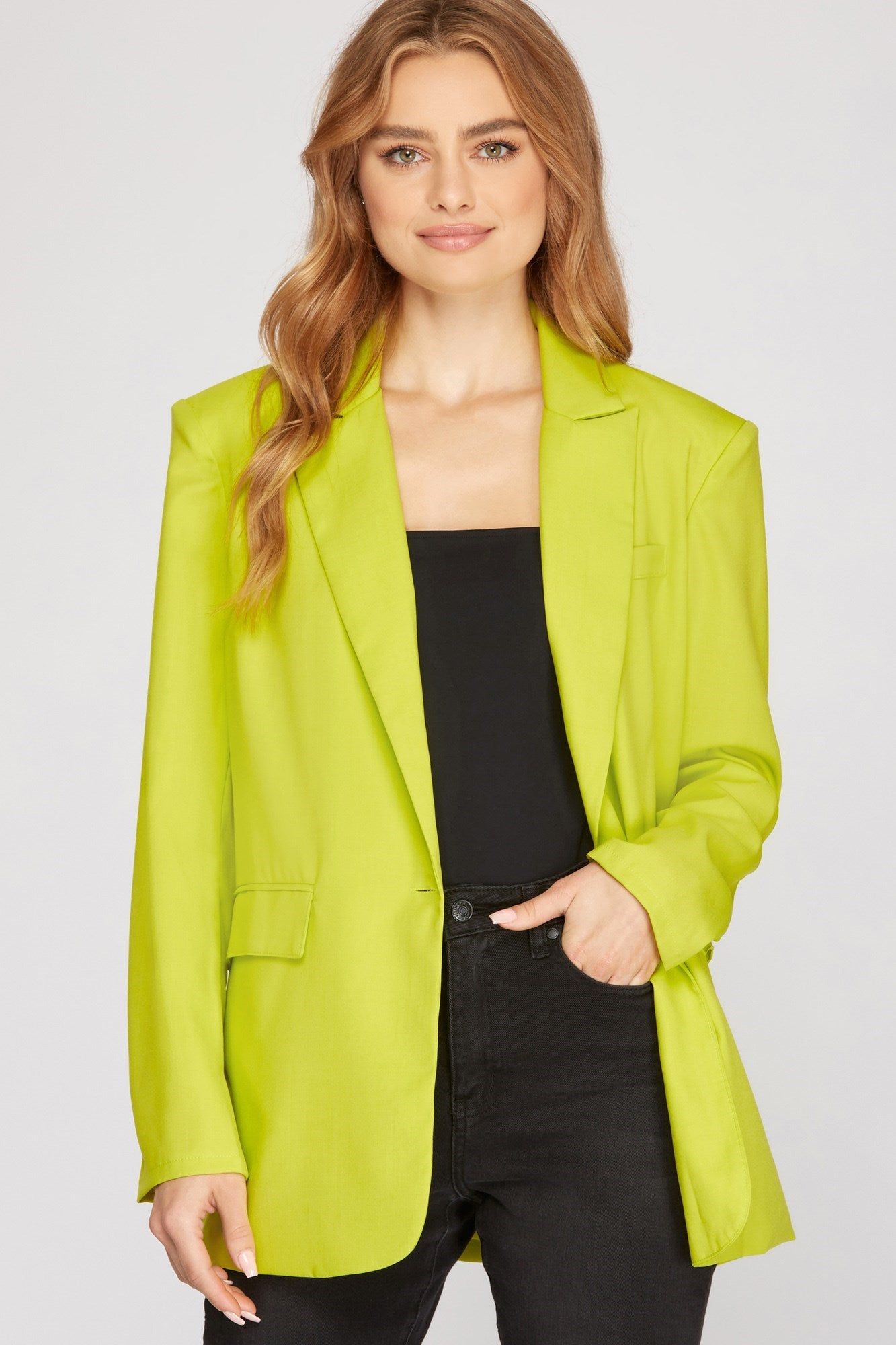 Chartreuse Blazer sold by Valencia Boutique