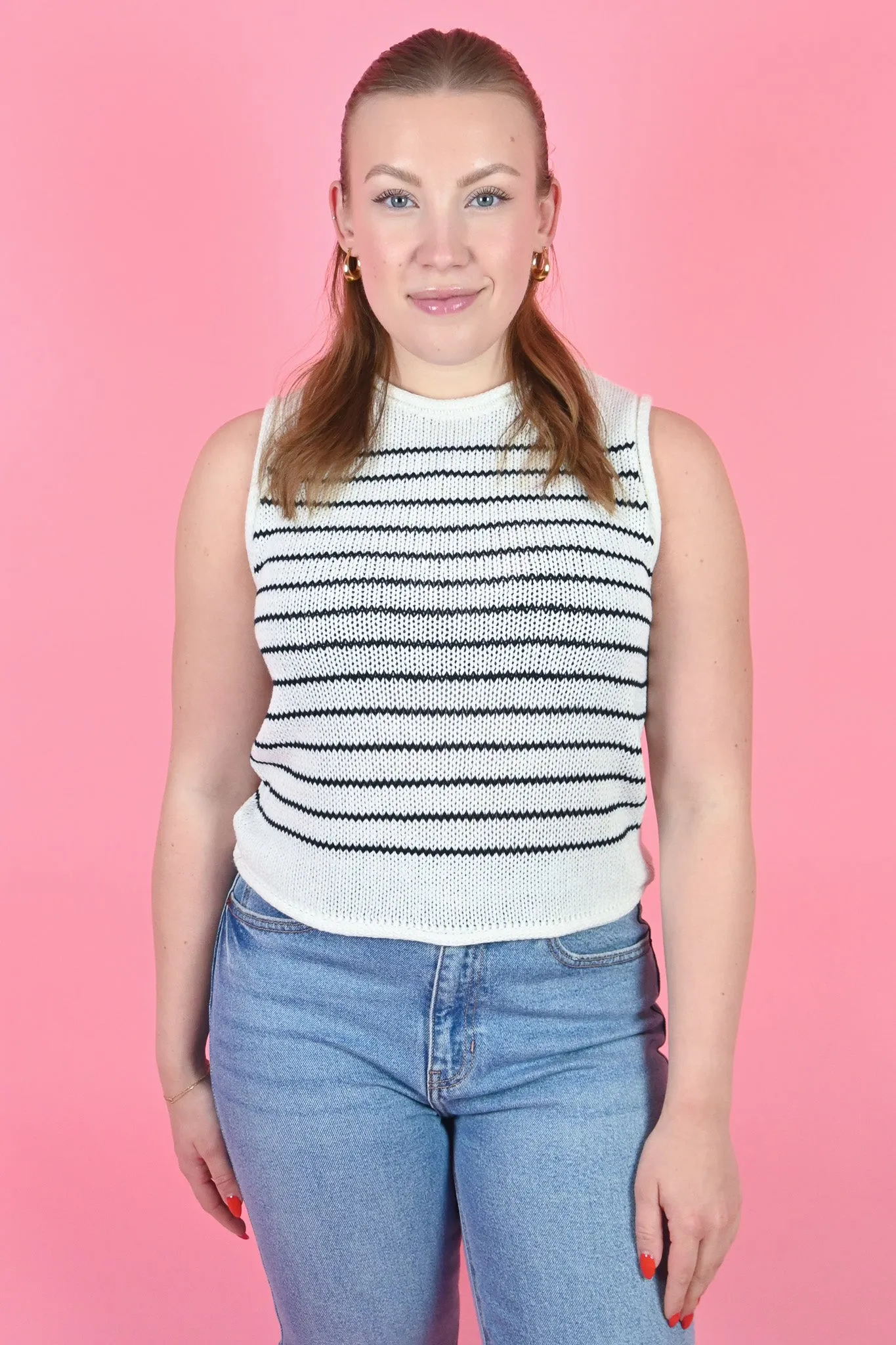 Striped Knit Tank sold by Valencia Boutique