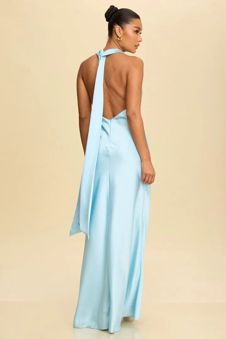 Satin Halter Maxi Dress sold by Valencia Boutique product image thumbnail 2