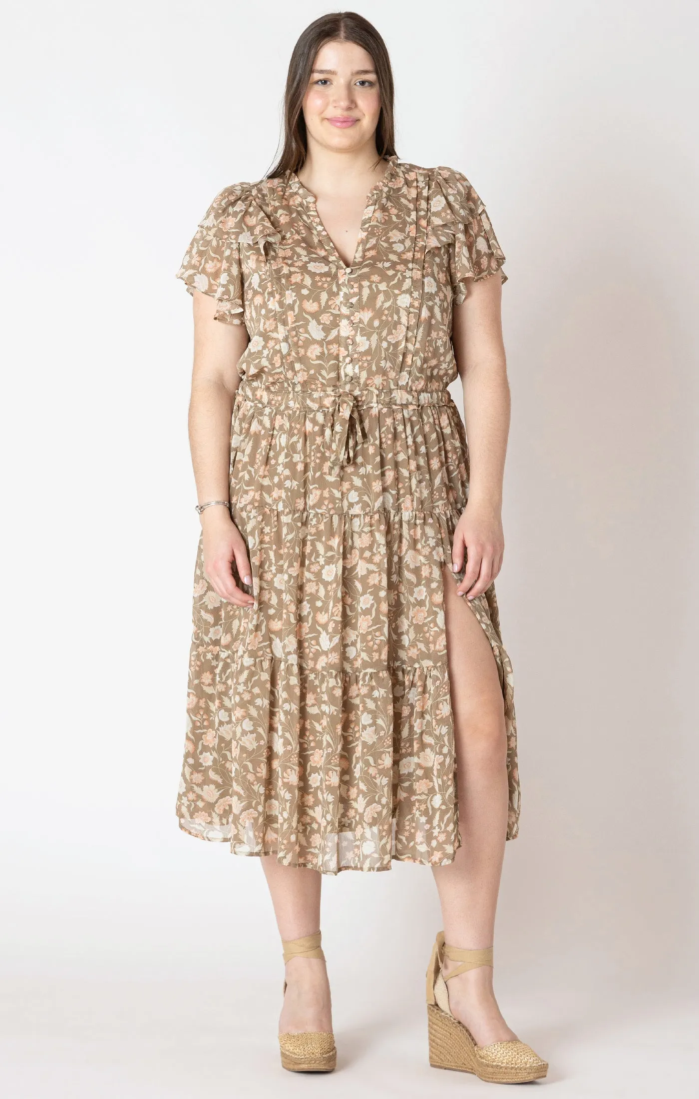 CURVE Floral Midi Dress sold by Valencia Boutique