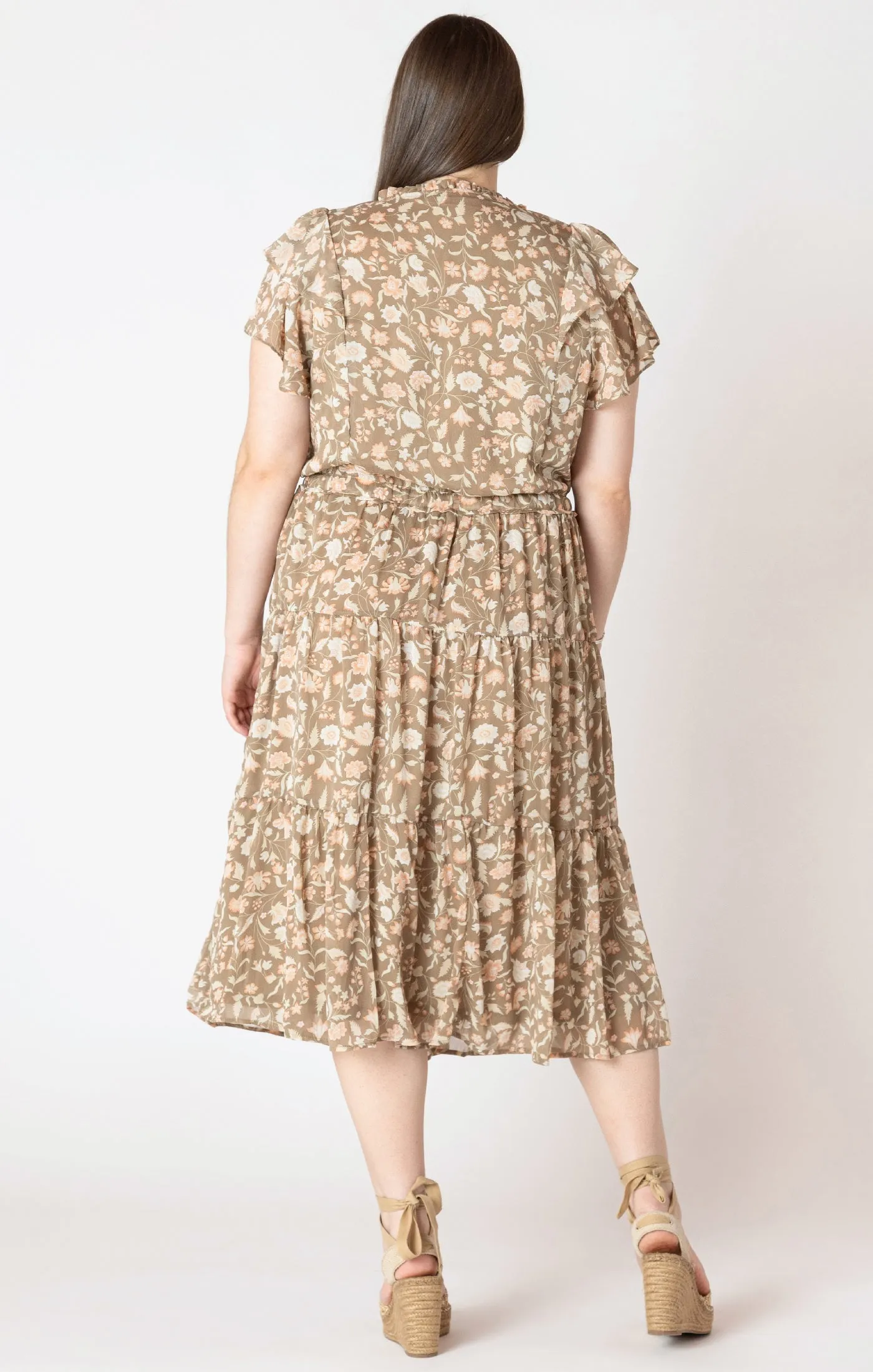 CURVE Floral Midi Dress sold by Valencia Boutique product image thumbnail 2