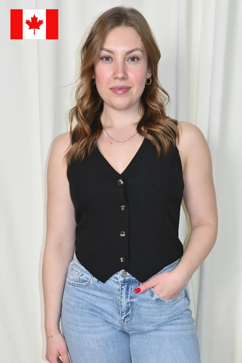 Harrison Vest sold by Valencia Boutique