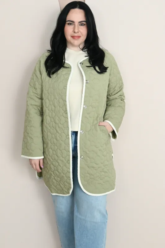 Floral Quilted Jacket (S-3X) sold by Valencia Boutique